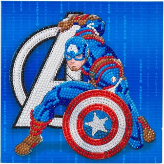 Crystal Card&nbsp;kit &reg;&nbsp;Marvel CAPTAIN AMERICA (partial) 18 x 18 cm.