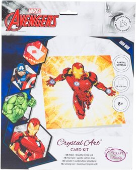 Crystal Card&nbsp;kit &reg;&nbsp;Marvel IRON MAN (partial) 18 x 18 cm.