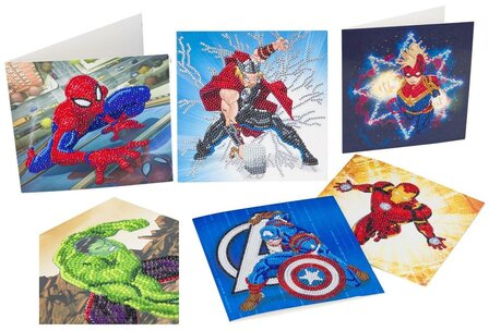Crystal Card&nbsp;kit &reg;&nbsp;Marvel SPIDERMAN (partial) 18 x 18 cm.