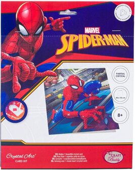 Crystal Card&nbsp;kit &reg;&nbsp;Marvel SPIDERMAN (partial) 18 x 18 cm.