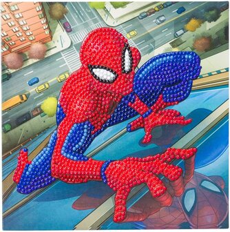 Crystal Card&nbsp;kit &reg;&nbsp;Marvel SPIDERMAN (partial) 18 x 18 cm.