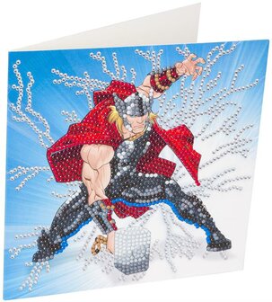 Crystal Card&nbsp;kit &reg;&nbsp;Marvel THOR (partial) 18 x 18 cm.