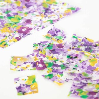 Decopatch papier Vrolijke Bloemenprint paars