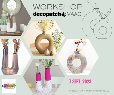 Workshop Decopatch Vaas Double of Vaas RIng 7 sept. 2023