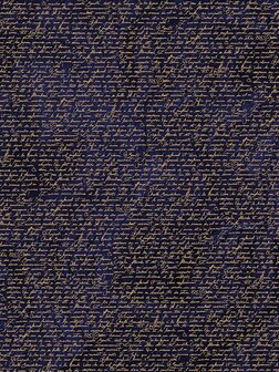 Texture Decopatch papier geschreven tekst nachtblauw hotfoil
