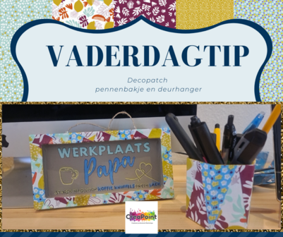 Decopatch papier blauw vrolijk bloemenmotief