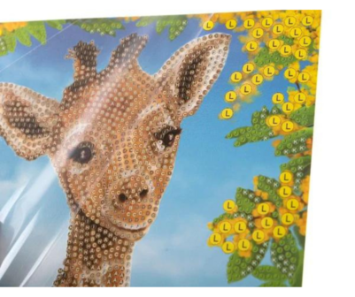 Crystal Card kit diamond painting Baby Giraffe - Martha Bowyer 18 x 18 cm