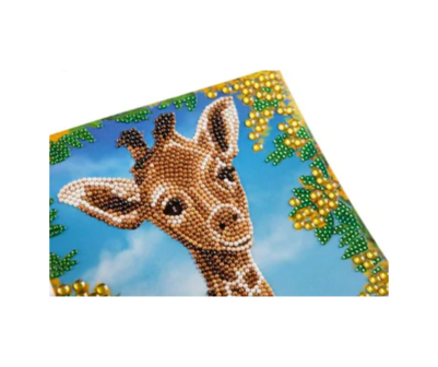 Crystal Card kit diamond painting Baby Giraffe - Martha Bowyer 18 x 18 cm