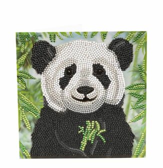 Crystal Card kit diamond painting Baby Panda - Martha Bowyer 18 x 18 cm