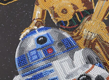 Crystal Art kit &reg; Star Wars DROIDS SCROLL KIT diamond painting (partial) 35 x 45 cm.