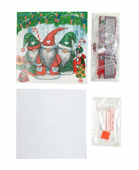 Crystal Card Kit &reg; Christmas Gnomes (18x18cm/partial)