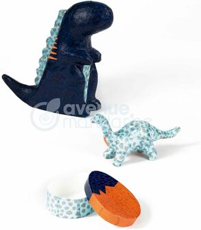 Avenue Mandarine Decopatch Dinosaurus kit creatieve 8-delige set