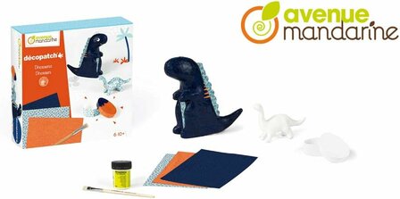 Avenue Mandarine Decopatch Dinosaurus kit creatieve 8-delige set