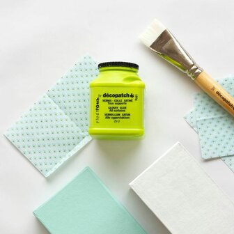 Texture Decopatch papier Ruit mintgroen hotfoil