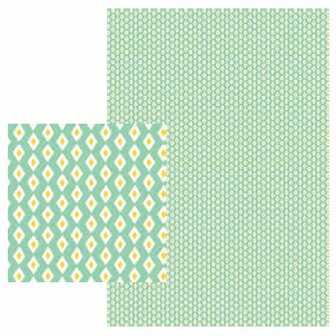 Decopatch papier retro ruitjespatroon  groen