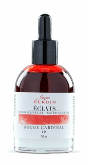 Herbin Eclats aquarel inkt KARDINAALROOD -245- Flesje 50ml 