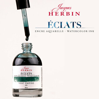 Herbin Eclats aquarel inkt ZWART -600- Flesje 50ml