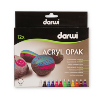 DARWI ACRYLIC OPAK MARKERS 3 MM SET 12X6ML