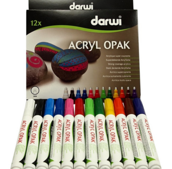 DARWI ACRYLIC OPAK MARKERS 3 MM SET 12X6ML