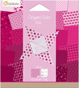 Origami Mini 12x12cm - ROZE met motief