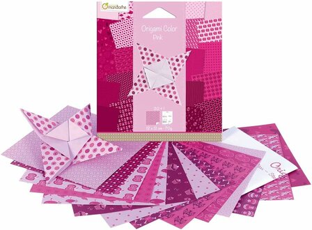 Origami Mini 12x12cm - ROZE met motief