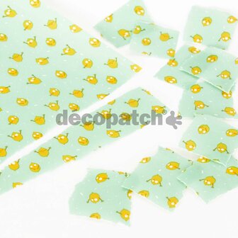 Decoptach papier vrolijke citroen
