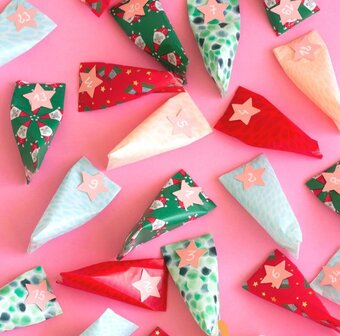 Decopatch papier Kerstmannetjes