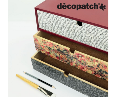 Decopatch papier zwart/ wit stipjes