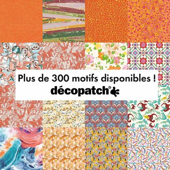 Decopatch papier oranje met sterretjes