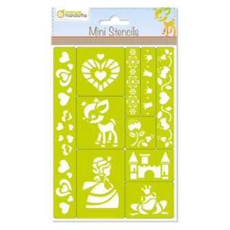 Set van 10 mini sjablonen &ndash; Prinsessen