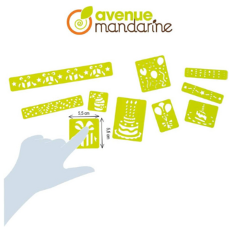 Set van 10 mini sjablonen &ndash;Feeen