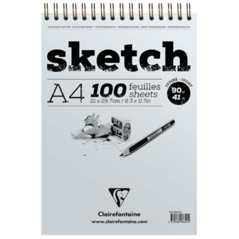 Sketch tekenblok schetsblok A4 ivoor &ndash; 100 vel