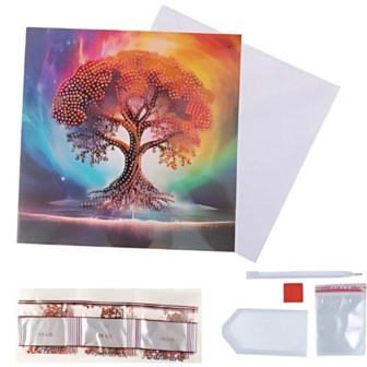 Crystal Card Kit &reg; Tree of life (18x18 cm)