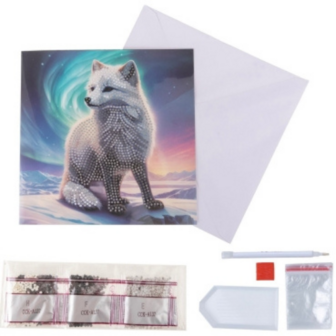 Crystal Card Kit &reg; Aurora the fox (18x18 cm)