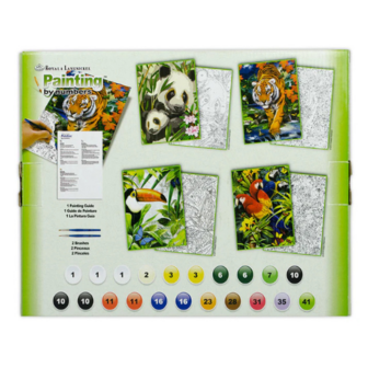 Painting by Numbers Jungle &ndash; 4 Project Box Set  Royal &amp; Langnickel 
