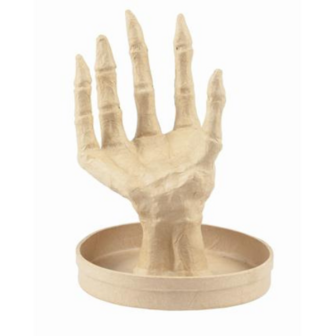 Decopatch schaal met skelet hand rechts