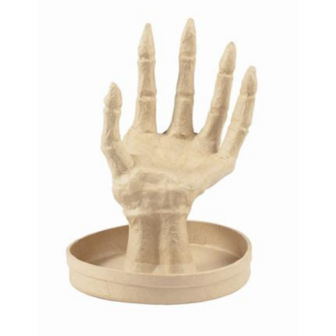 Decopatch schaal met skelet hand links