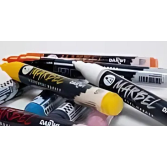 DARWI Marbel set 6 markers 4mm nature
