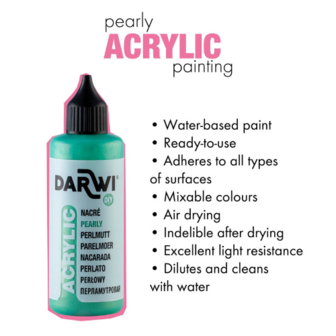 DARWI parelmoer acrylverf zwart