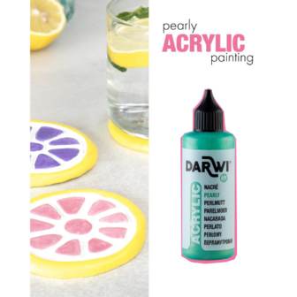 DARWI parelmoer acrylverf zwart