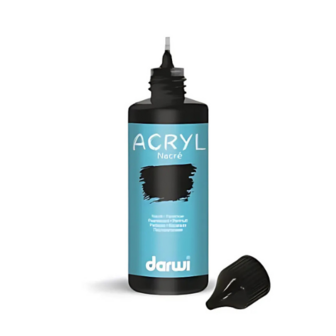 DARWI parelmoer acrylverf zwart