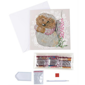 Crystal Card&nbsp;kit &reg;&nbsp;Mrs. Tiggy-Winkle (partial) 18 x 18 cm.