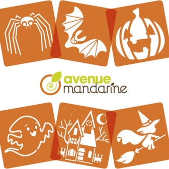 Set van 6 sjablonen - Halloween