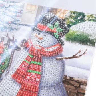Crystal Card Kit &reg; Winter Smiling Snowman (18x18cm/partial)