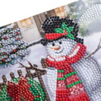 Crystal Card Kit &reg; Winter Smiling Snowman (18x18cm/partial)