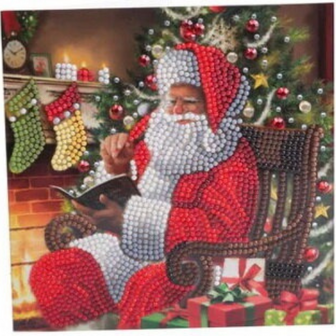 Crystal Card Kit &reg; Winter Santa wish (18x18cm/partial)