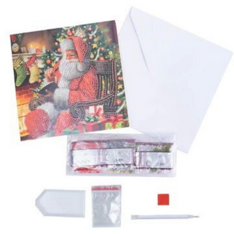Crystal Card Kit &reg; Winter Santa wish (18x18cm/partial)