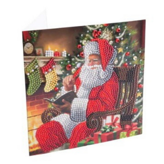 Crystal Card Kit &reg; Winter Santa wish (18x18cm/partial)