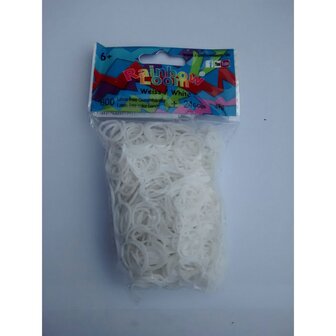Rainbow Loom wit opaque 600 stuks
