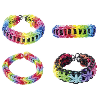 Rainbow Loom 2 Colours Pink - White 300 stuks